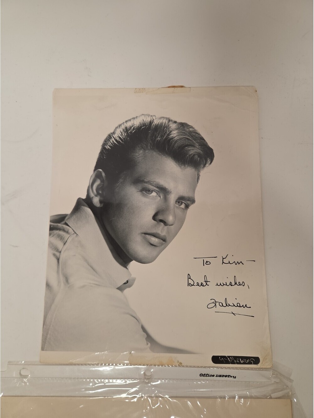 Fabian Signed Vintage 1950s 1960s Teen Idol Studio Promo 8x10 Photo Autograph